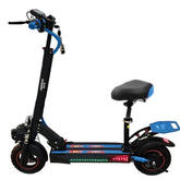 Huitich 2000W electric bike for adults black and blue scooter with seat and LED lights
